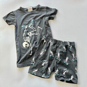 Boys Skeleton Skateboard Too Cool Pajamas Halloween Set